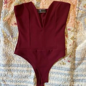 Maroon bodysuit